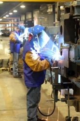 welding, side dump trailers, radius steel fabrication, smithco, steel fabrication, mining, steel